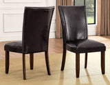 Hartford Vegan Leather Side Chair, Brown, Set of 2 from Steve Silver - Luna Furniture