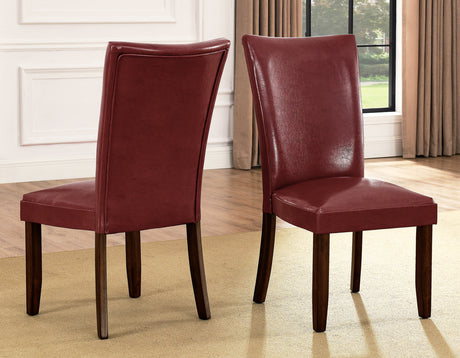 Hartford Vegan Leather Side Chair, Red, Set of 2 from Steve Silver - Luna Furniture