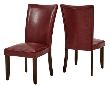 Hartford Vegan Leather Side Chair, Red, Set of 2 from Steve Silver - Luna Furniture