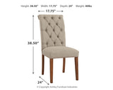 Harvina 2-Piece Dining Room Chair in Beige - PKG010473