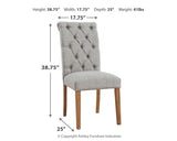 Harvina 2-Piece Dining Room Chair in Light Gray - PKG010472