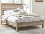 Hasbrick Queen Panel Bed with Dresser in Tan from Ashley - Luna Furniture