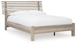 Hasbrick Queen Panel Bed with Dresser in Tan from Ashley - Luna Furniture