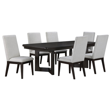 Hathaway Acacia Brown 7-Piece Rectangular Dining Set from Coaster - Luna Furniture