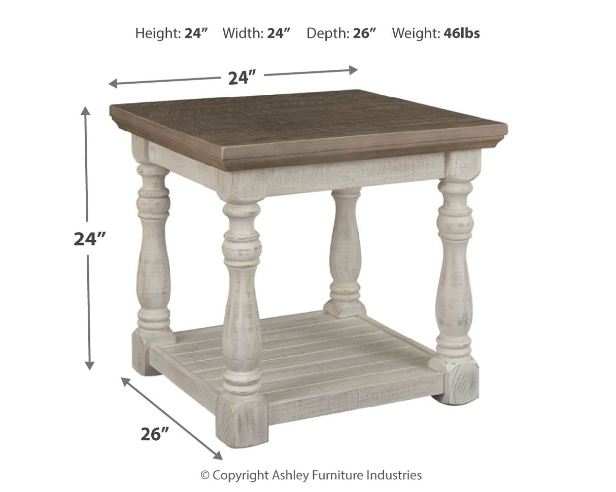 Havalance 2 End Tables in Gray/White - PKG008553