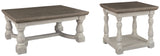 Havalance Coffee Table with 1 End Table in Gray/White - PKG008726