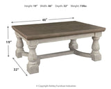 Havalance Coffee Table with 1 End Table in Gray/White - PKG008726