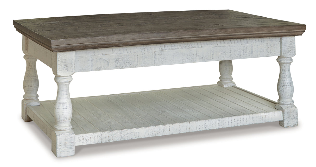 Havalance Coffee Table with 2 End Tables in Gray/White - PKG007177