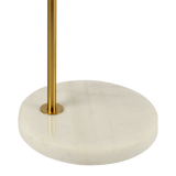 Haven Clear Glass Table Lamp, Gold Brush Metal and Marble Base, Button Control - TBL03700701