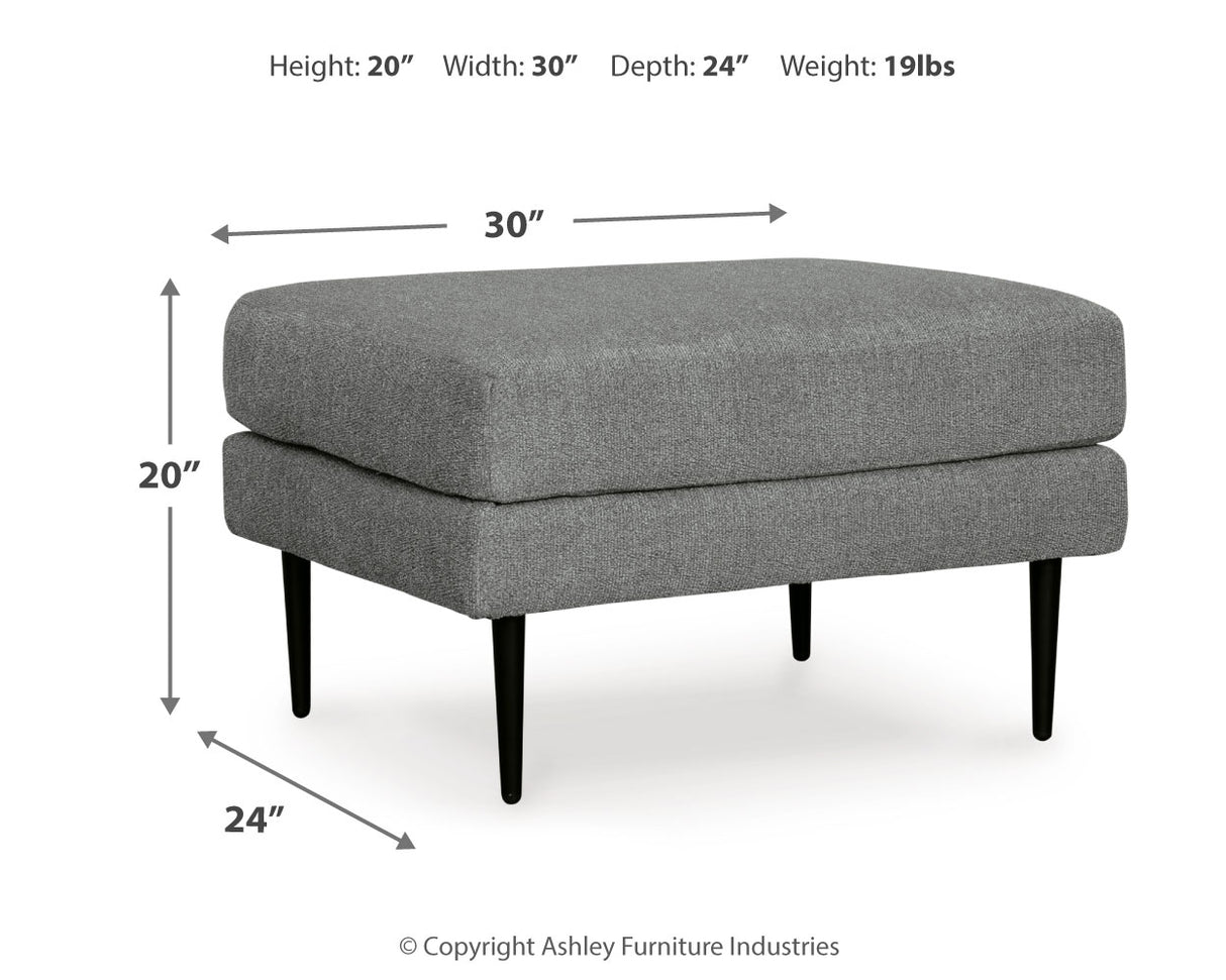 Hazela Chair and Ottoman in Charcoal from Ashley - Luna Furniture