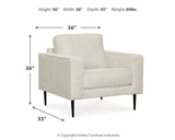 Hazela Chair and Ottoman in Sandstone - PKG015063