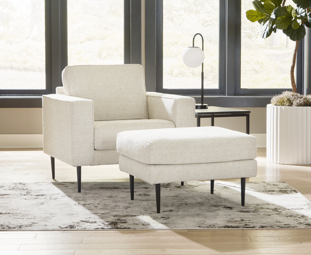 Hazela Chair and Ottoman in Sandstone - PKG015063