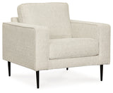 Hazela Chair and Ottoman in Sandstone - PKG015063