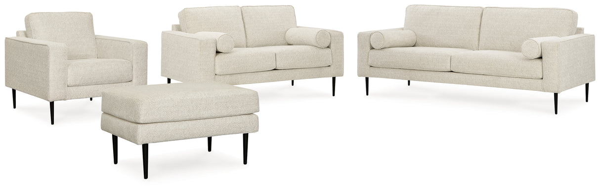 Hazela Sofa, Loveseat, Chair and Ottoman in Sandstone - PKG015065