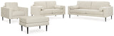 Hazela Sofa, Loveseat, Chair and Ottoman in Sandstone - PKG015065