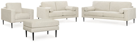 Hazela Sofa, Loveseat, Chair and Ottoman in Sandstone - PKG015065