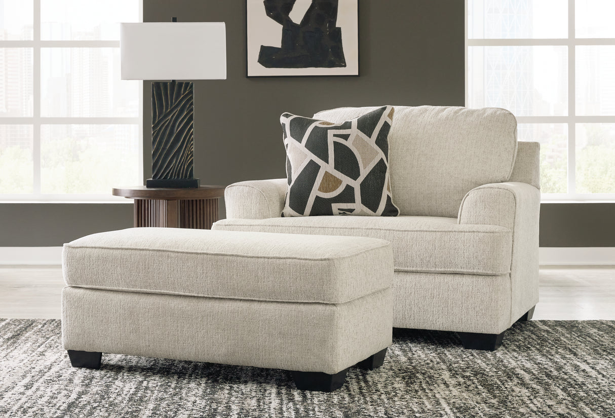 Heartcort Chair and Ottoman in Quartz - PKG019287