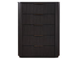 Henry 5-Drawer Reeded Chest, Espresso Finish from Steve Silver - Luna Furniture