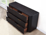 Henry 65″ 6-Drawer Reeded Dresser, Espresso Finish from Steve Silver - Luna Furniture