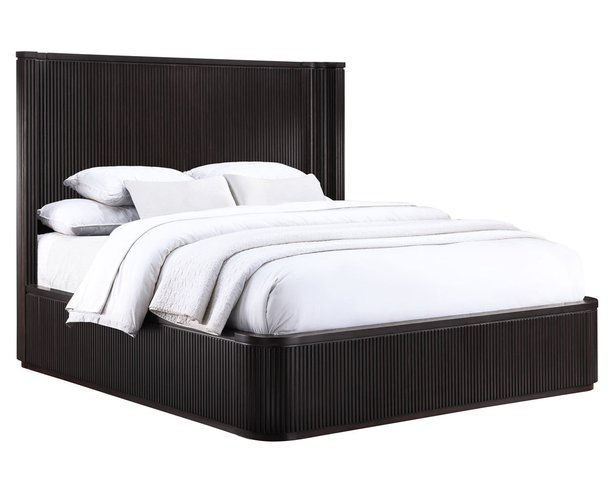 Henry Reeded King 4-Piece Bedroom Set, Espresso Finish from Steve Silver - Luna Furniture