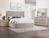 Henry Reeded King 4-Piece Bedroom Set, Tan Finish from Steve Silver - Luna Furniture