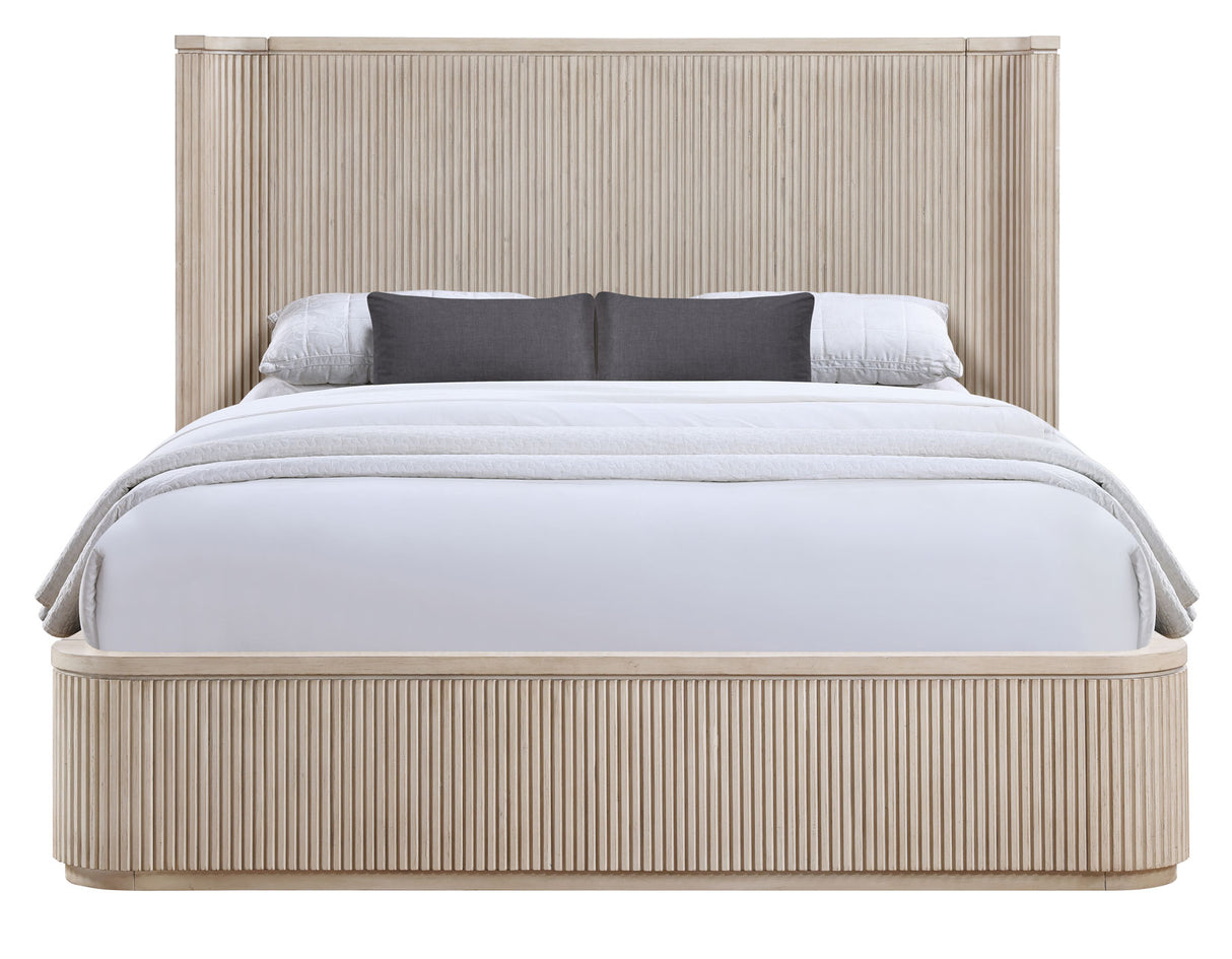 Henry Reeded King 4-Piece Bedroom Set, Tan Finish from Steve Silver - Luna Furniture