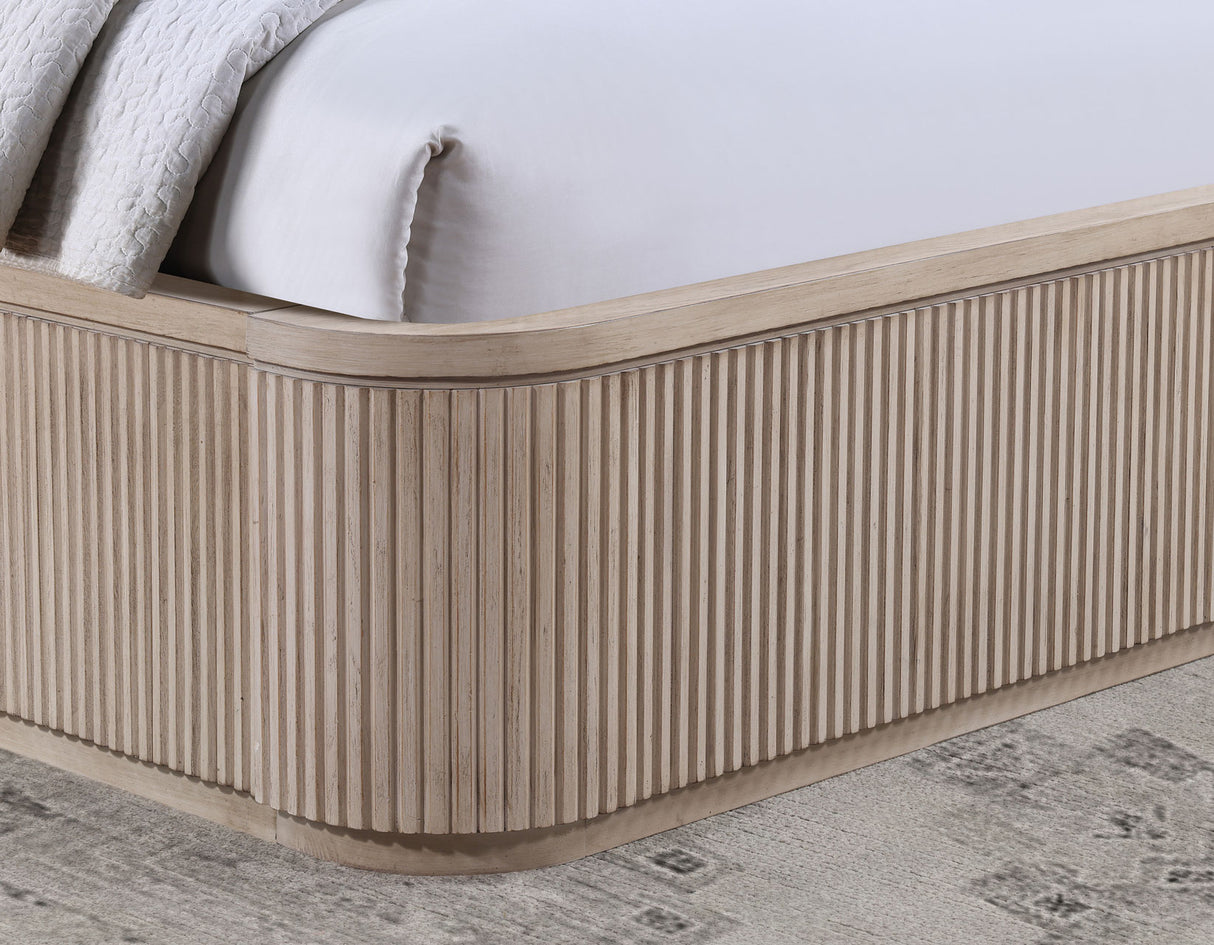 Henry Reeded King Bed, Tan Finish from Steve Silver - Luna Furniture