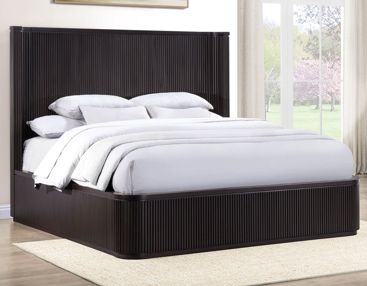 Henry Reeded Queen Bed, Espresso Finish from Steve Silver - Luna Furniture