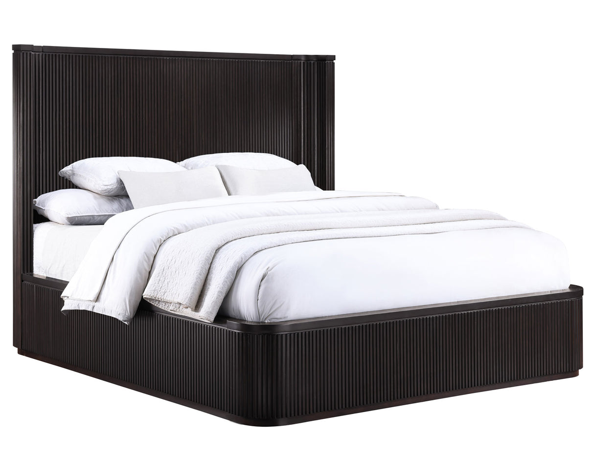 Henry Reeded Queen Bed, Espresso Finish from Steve Silver - Luna Furniture