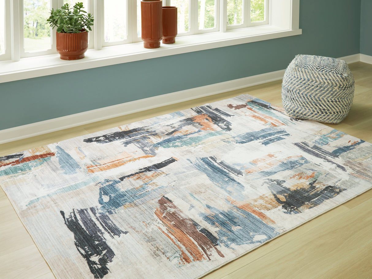 Hessland Multi Washable Large Rug from Ashley - Luna Furniture