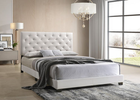 Jolly White Queen Platform Bed from Happy Homes - Luna Furniture