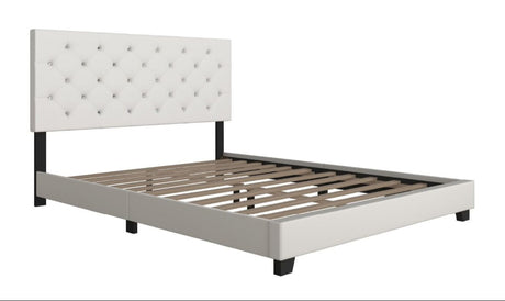 Jolly White Queen Platform Bed from Happy Homes - Luna Furniture