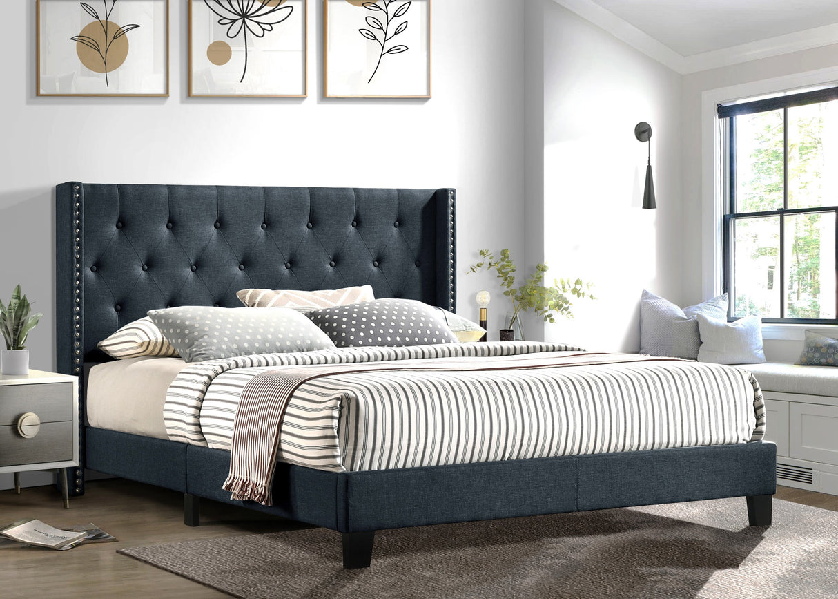 Serenity Charcoal King Platform Bed from Happy Homes - Luna Furniture