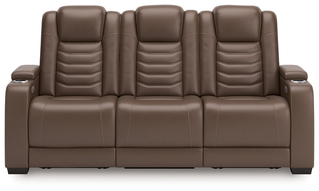 High Impact Tobacco Power Reclining Sofa - U1060115