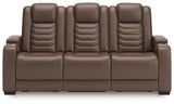 High Impact Tobacco Power Reclining Sofa - U1060115