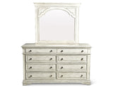 Highland Park Cathedral White Dresser and Mirror from Steve Silver - Luna Furniture