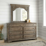 Highland Park Dresser/Mirror, Waxed Driftwood - SET | HP900DRDT | HP900MRD