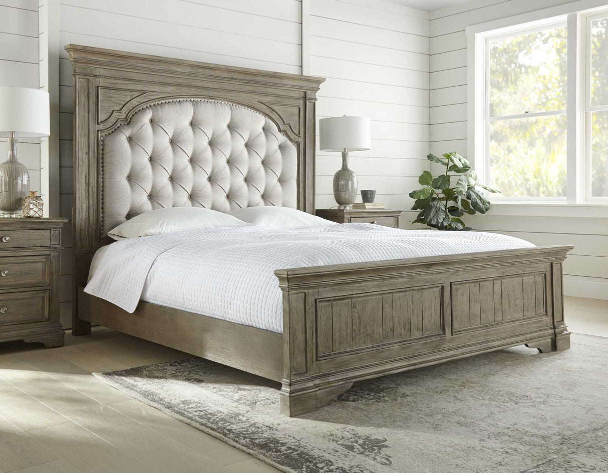 Highland Park King Bed, Waxed Driftwood - SET | HP900KFBD | HP900KHBD | HP900SRD