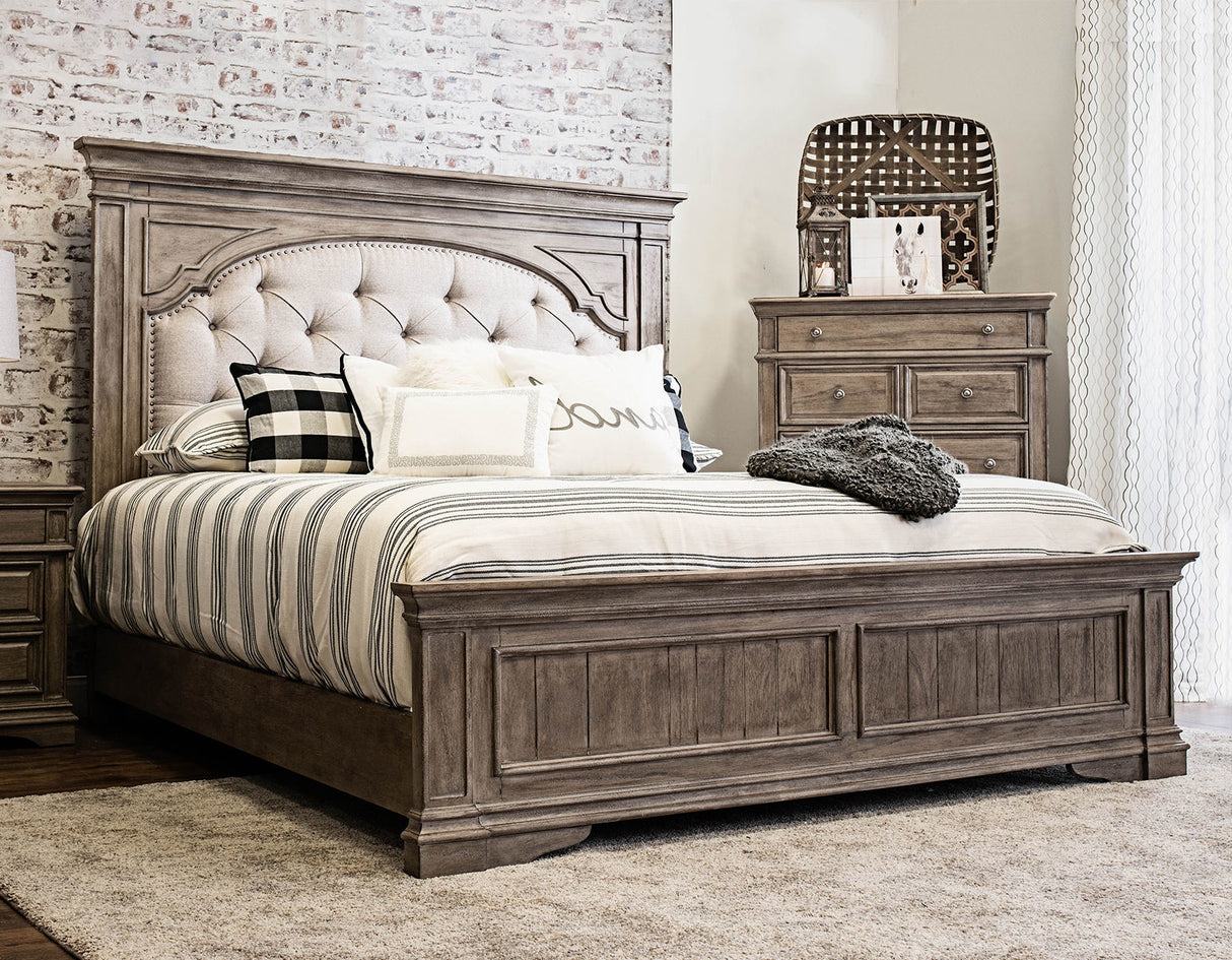 Highland Park-Tan 4-Piece King Set (King Bed/DR/MR/NS) - SET | HP900KHBD | HP900KFBD | HP900SRD | HP900NSD | HP900DRDT | HP900MRD