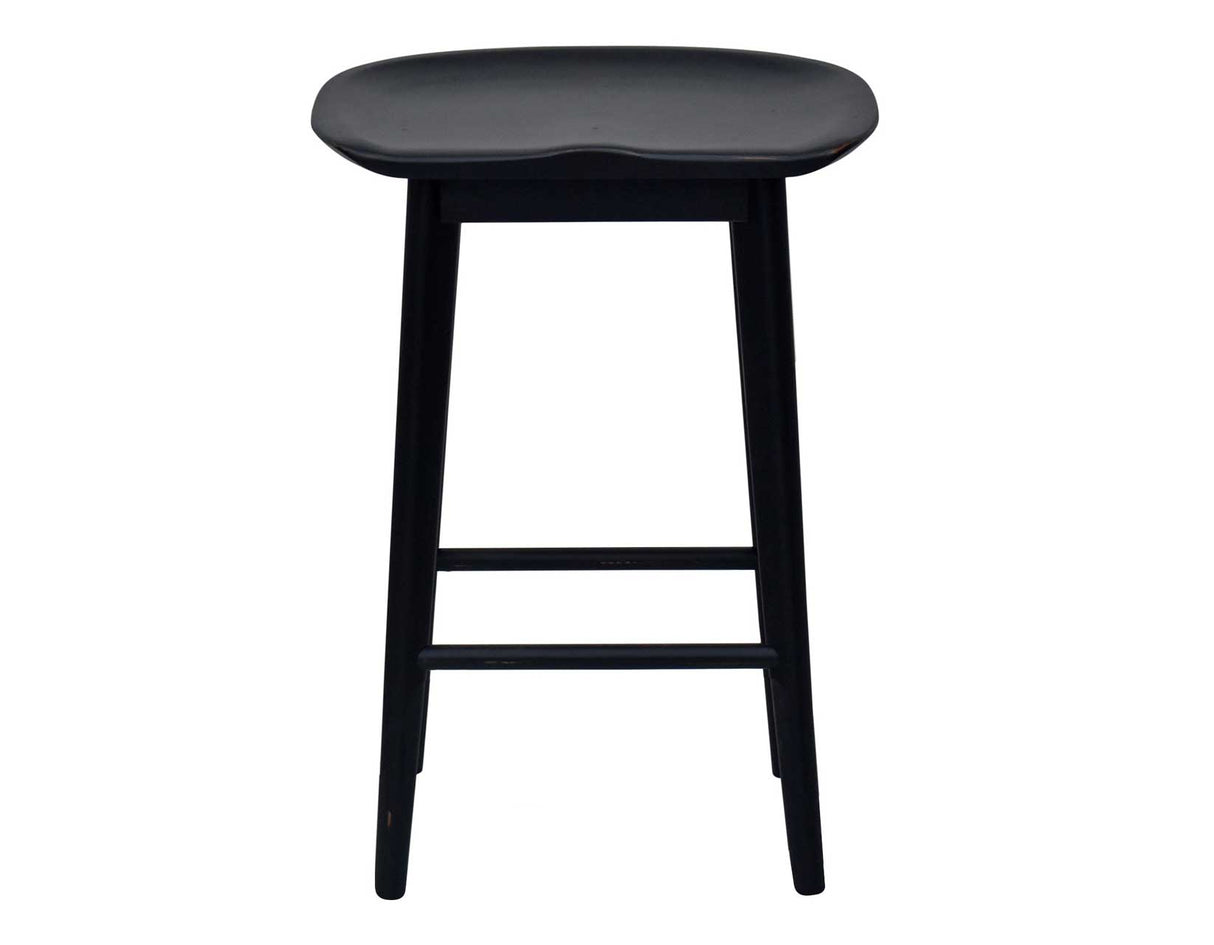 Hilton 24″ Backless Counter Stool, Black from Steve Silver - Luna Furniture