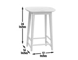 Hilton 24″ Backless Counter Stool, White from Steve Silver - Luna Furniture