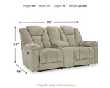 Hindmarsh Sofa, Loveseat and Recliner in Stone - PKG015837