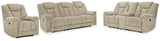 Hindmarsh Sofa, Loveseat and Recliner in Stone - PKG015837