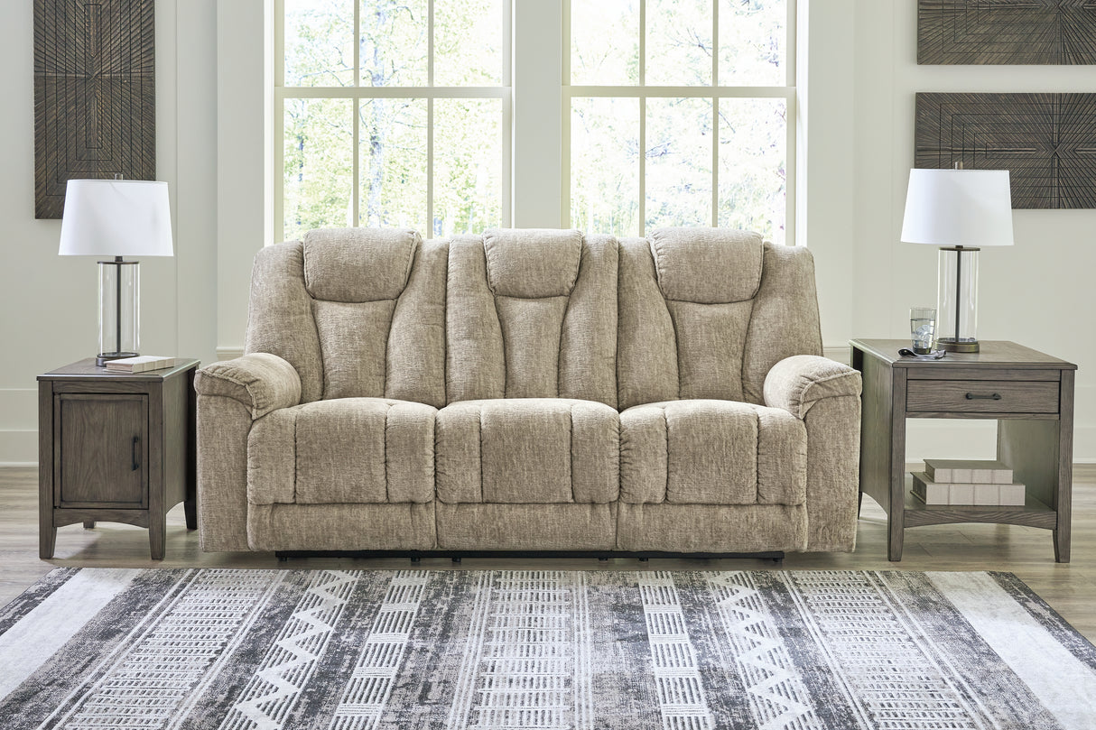 Hindmarsh Sofa, Loveseat and Recliner in Stone - PKG015837