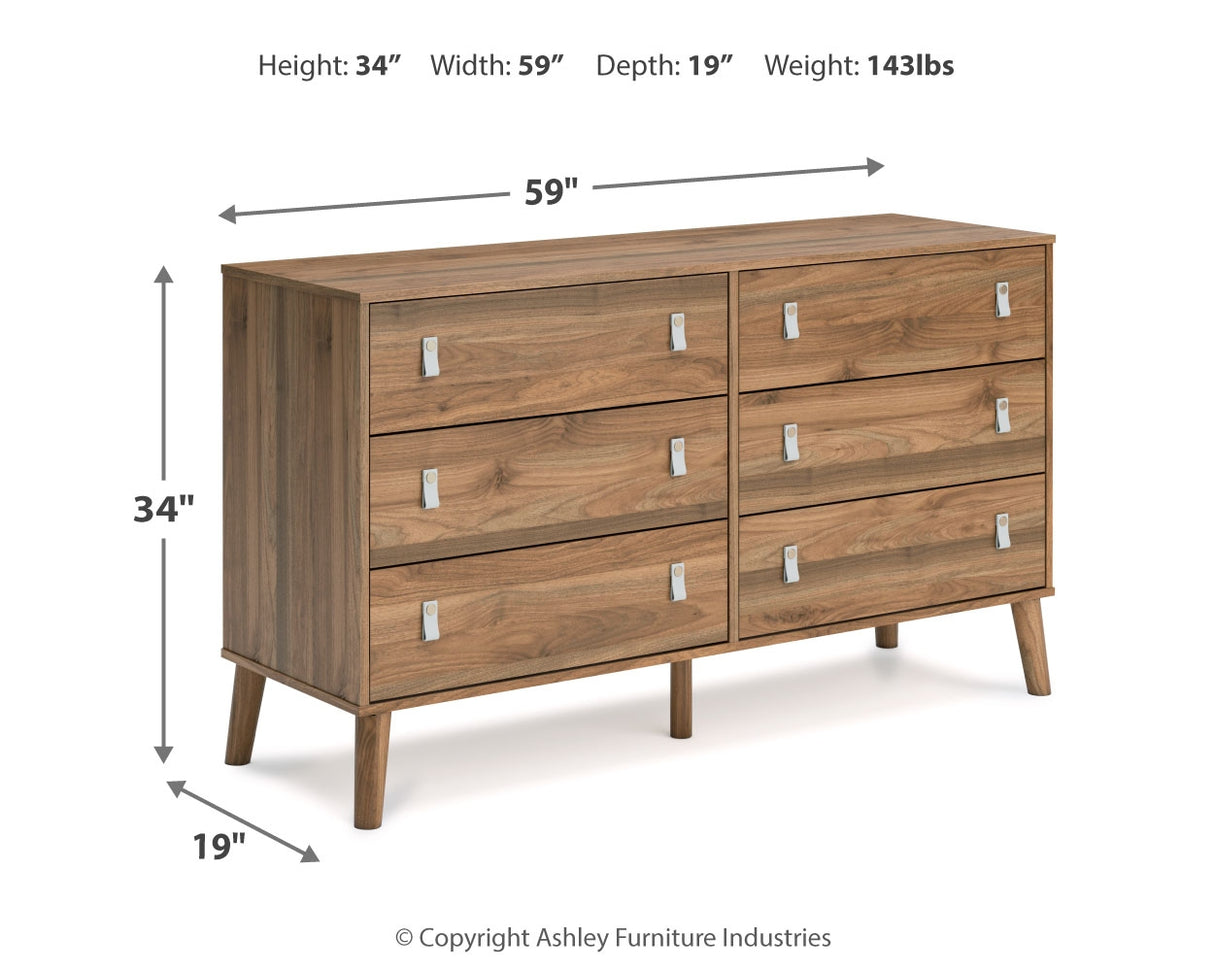 Aprilyn Queen Bookcase Headboard with Dresser in Honey from Ashley - Luna Furniture