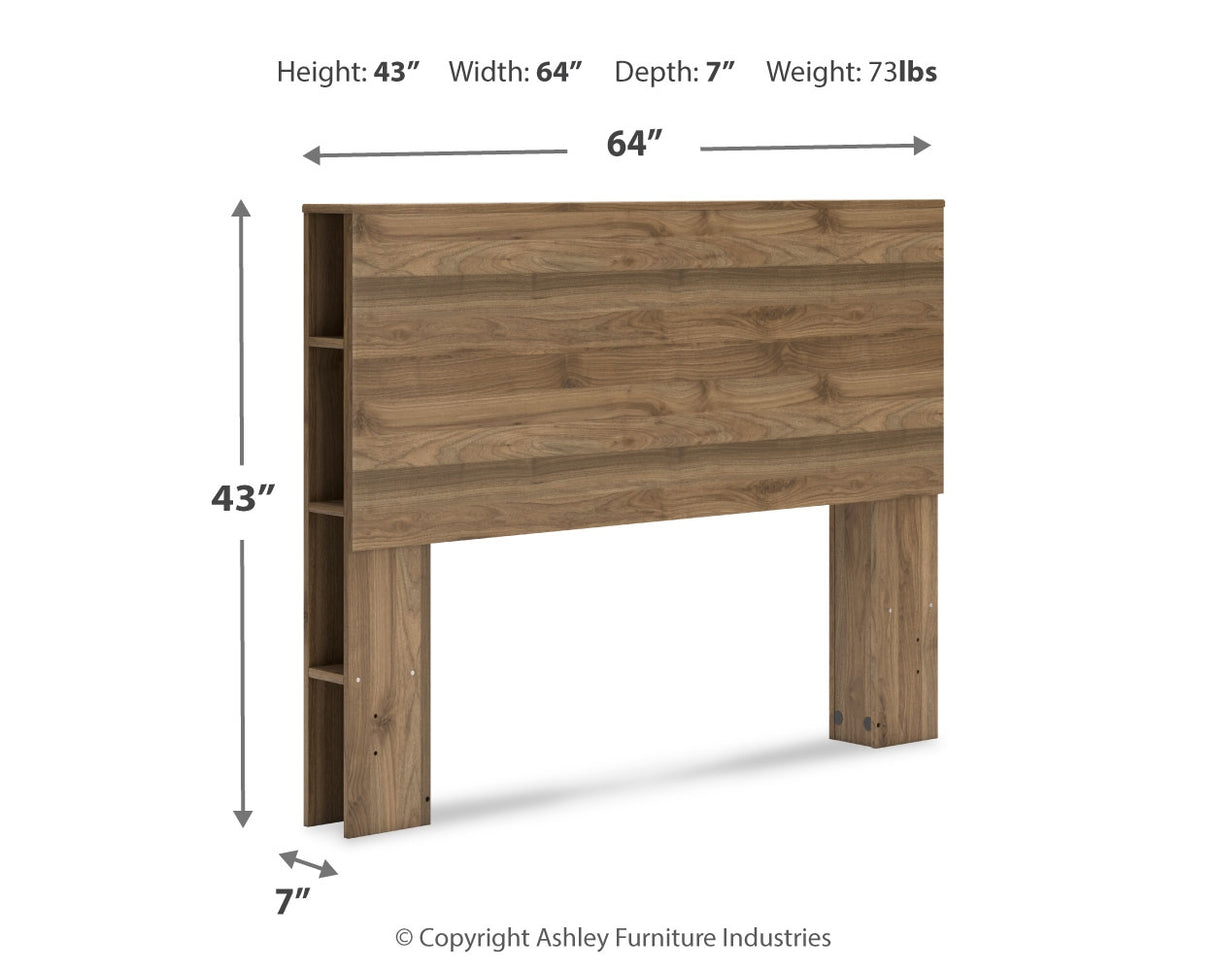 Aprilyn Queen Bookcase Headboard with Dresser in Honey from Ashley - Luna Furniture