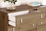 Aprilyn Queen Bookcase Headboard with Dresser in Honey from Ashley - Luna Furniture