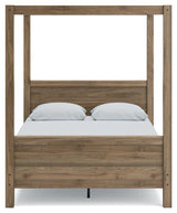 Aprilyn Queen Canopy Bed with Dresser in Honey from Ashley - Luna Furniture