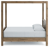 Aprilyn Queen Canopy Bed with Dresser in Honey from Ashley - Luna Furniture