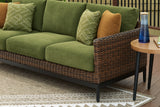 Horizon Hall Brown/Green Outdoor Sofa with Cushion - P572-838